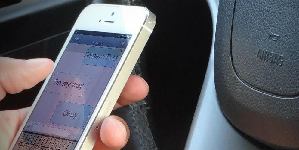 Texting Driving Female pixlr