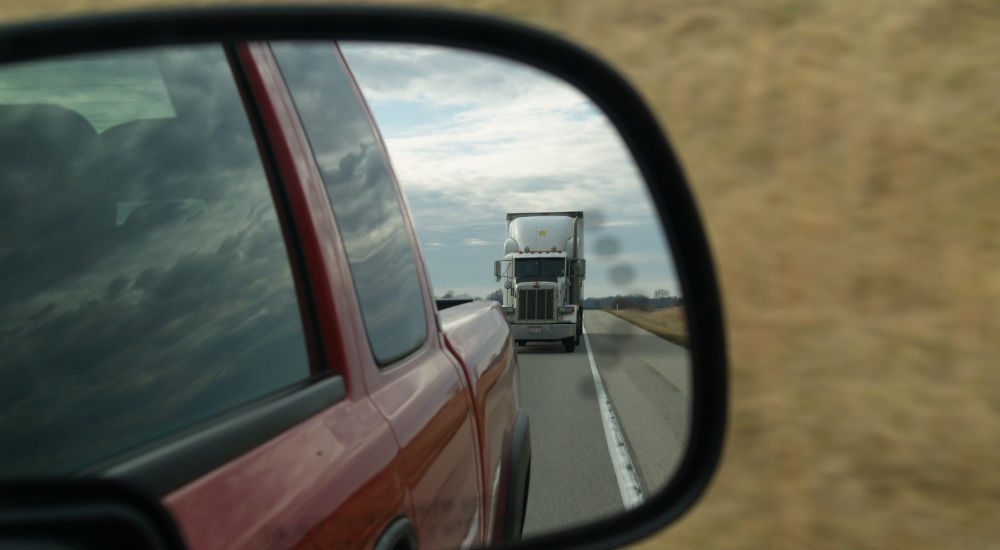 truck in mirror stock pixlr