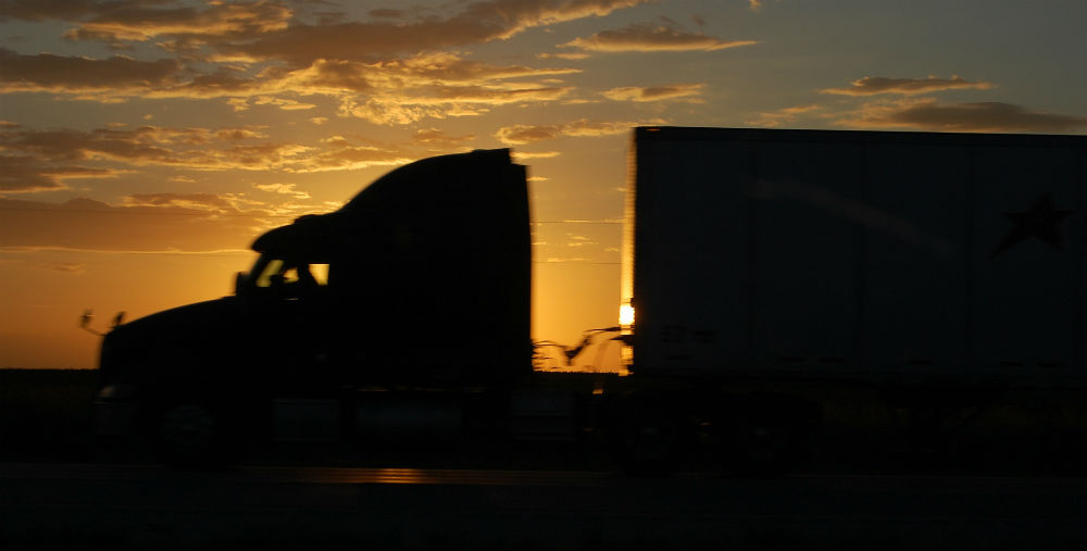 truck sunset pixlr