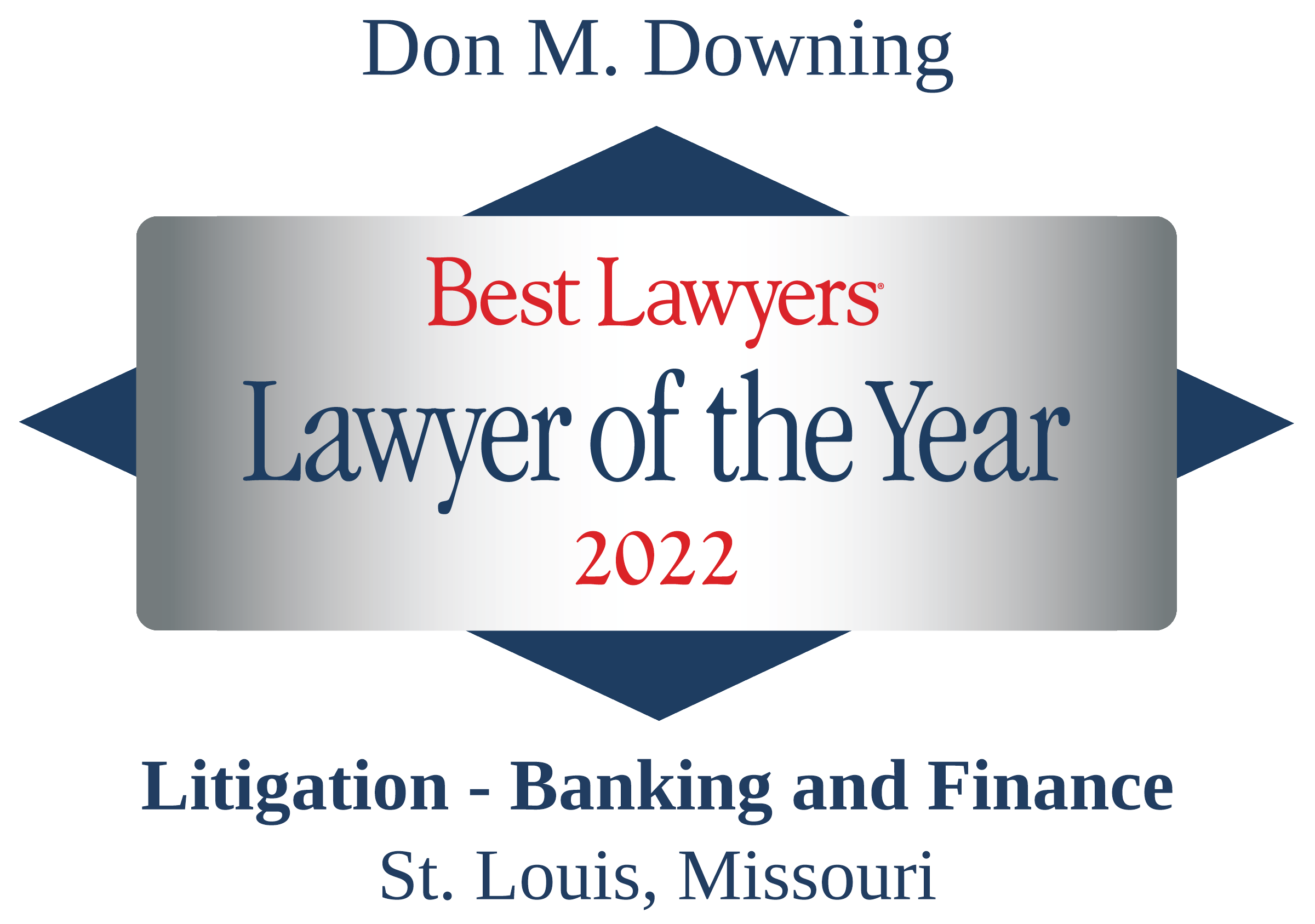 Don Downing Lawyer of the Year 2022 badge