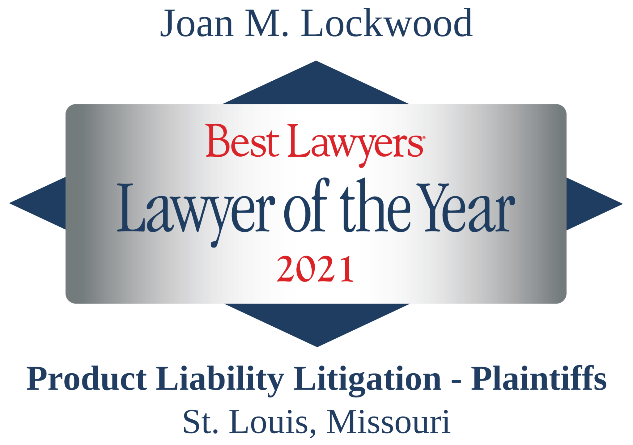 Joan Lockwood Lawyer of the Year 2021 badge