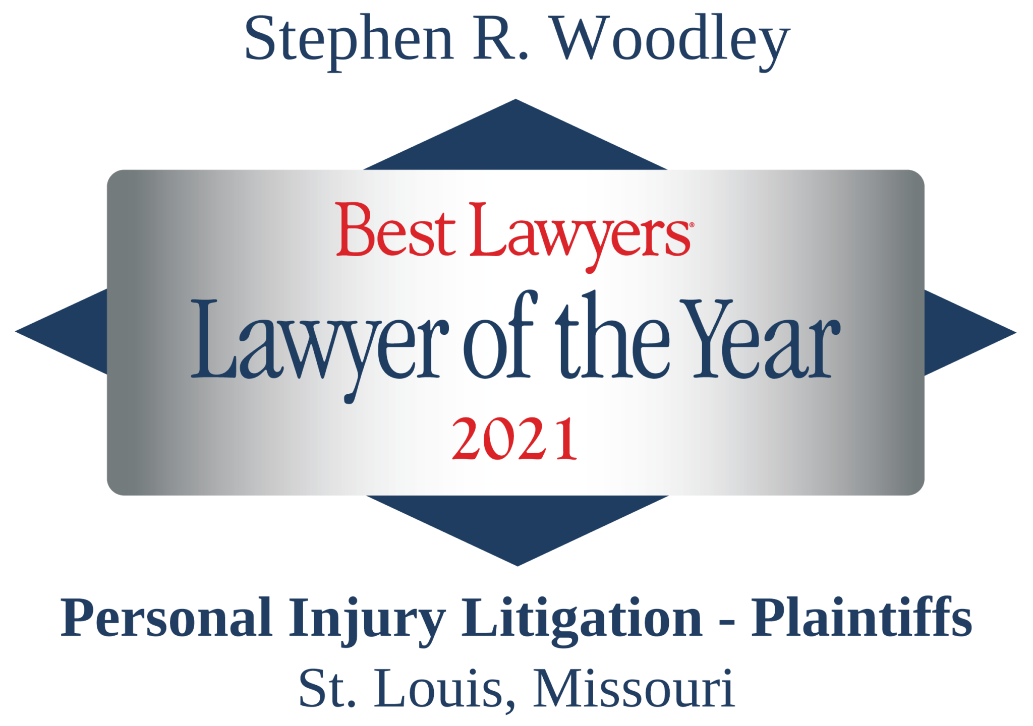 Stephen Woodley Lawyer of the Year 2021 badge